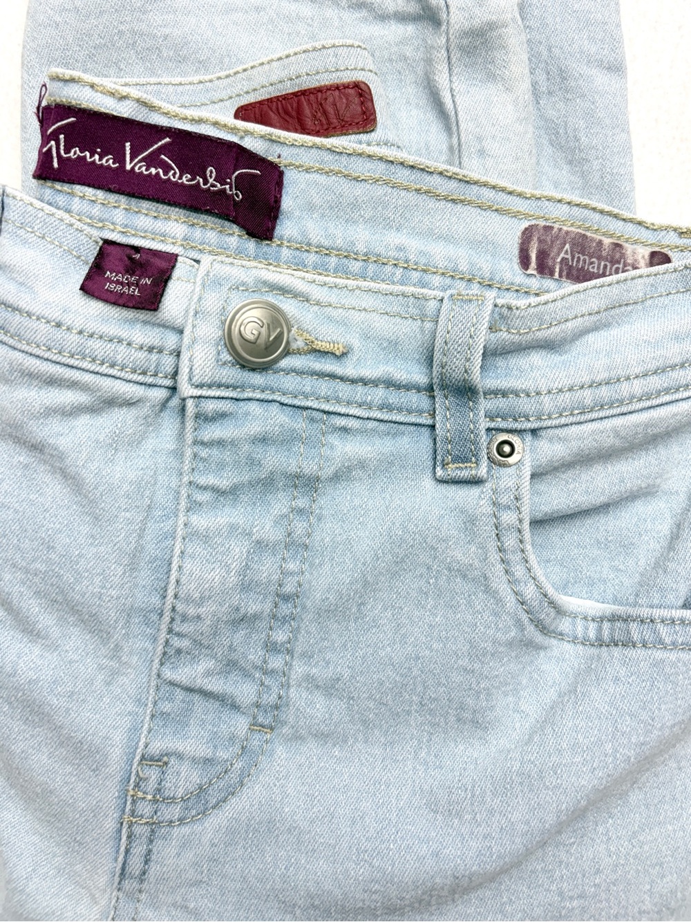 Vintage Gloria Vanderbilt Amanda Jeans Womens 4S Light Wash Mom Jeans Israel